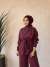 250364 Bağcıklı Şık Modern Pantolon Takım Bordo