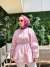 3464 Yakası Pile Detaylı Gömlek Pembe