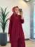 5005 Sandy Piliseli Pantolon Takım Bordo 