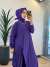HWN6294 Lilyum Şalvarlı Takım Mor