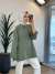 3453 Dikiş Ve Yırtmaç Detaylı Sweatshirt Çağla