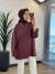 3453 Dikiş Ve Yırtmaç Detaylı Sweatshirt Mürdüm 