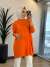 3399 Yarasa Triko Tunik Oranj 