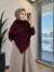 6107 Verev Kesim Triko Tunik Bordo 