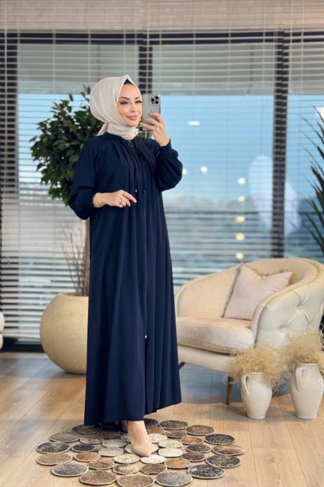 2540 Rabia Pileli Ferace Lacivert