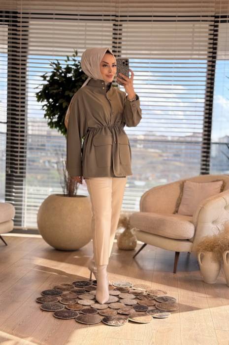 35623 Cep Ve Tünel Detaylı Kap Haki