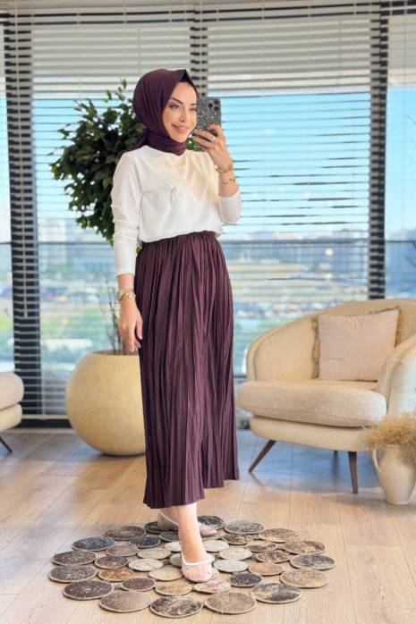 572 Kelebek Broşlu Bluz Ekru